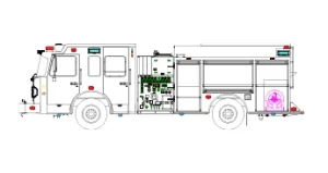 Spartan 2106 S-180 Pumper Drawing