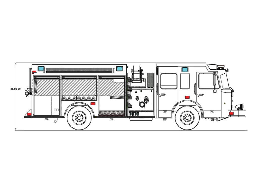 Spartan FC-94 Pumper Drawing