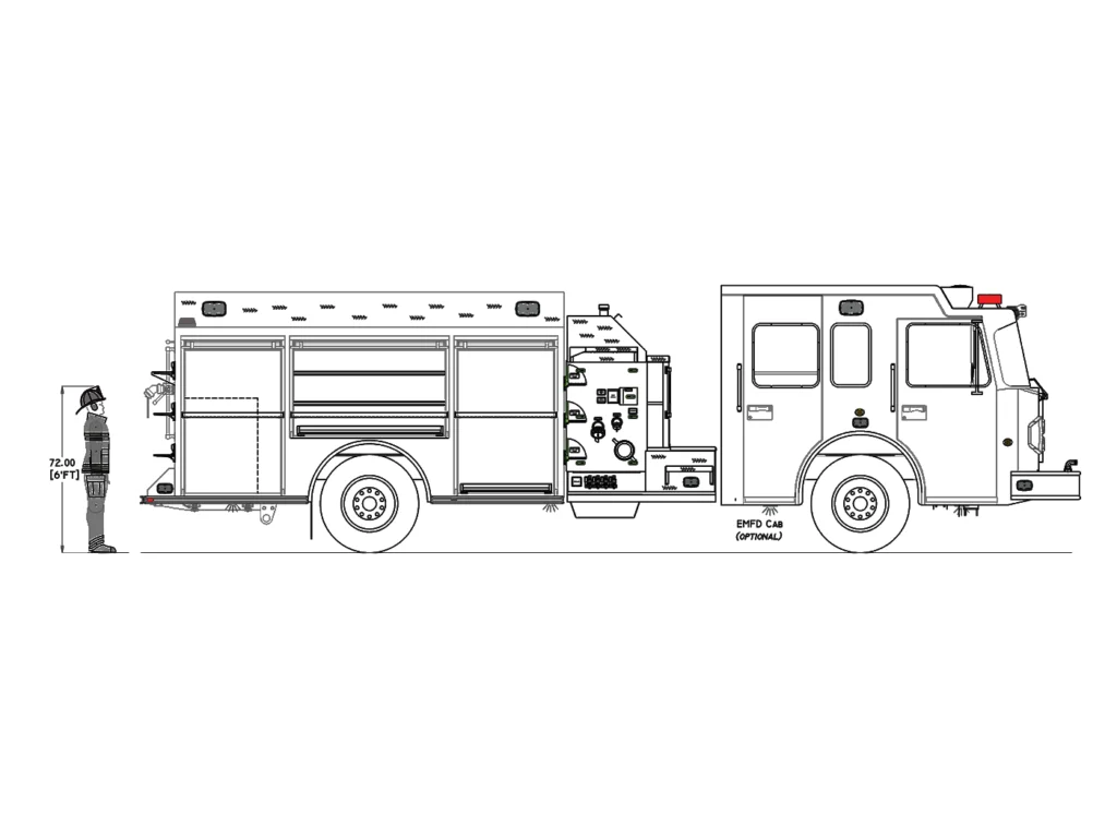 Spartan S-180 Pumper 2111 Drawing